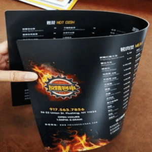 Menu nhựa deo A4-A3 Bền đẹp - Chống nước
